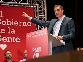 Le chef du gouvernement espagnol, président du PSOE et de l'Internationale socialiste, Pedro Sanchez.
