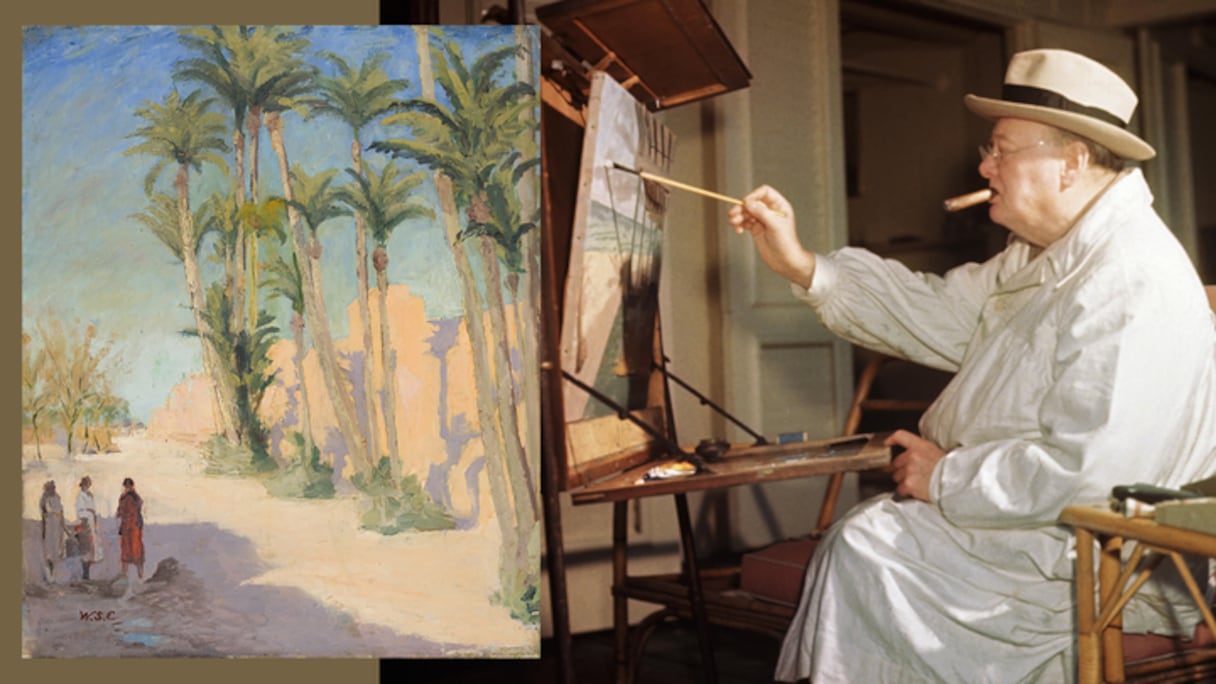 Winston Churchill a peint "Marrakech", sa première toile marocaine, vers 1935.