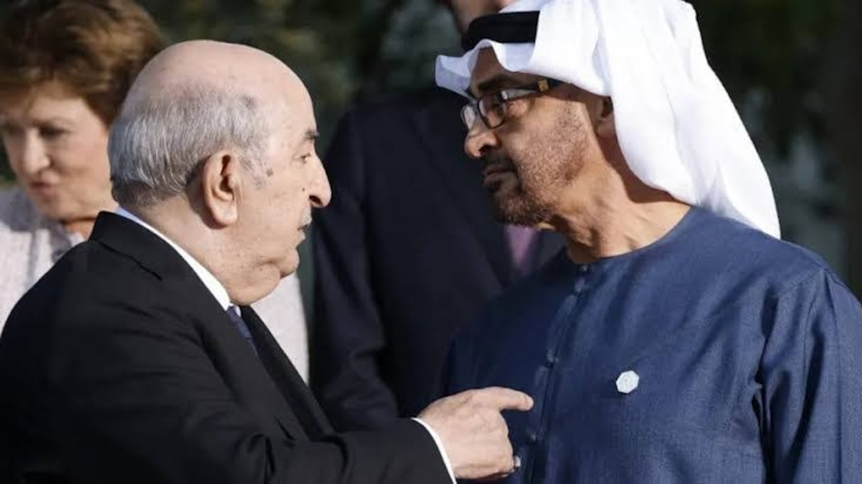 Abdelmadjid Tebboune et le président des Émirats arabes unis, Mohammed ben Zayed Al Nahyane.
