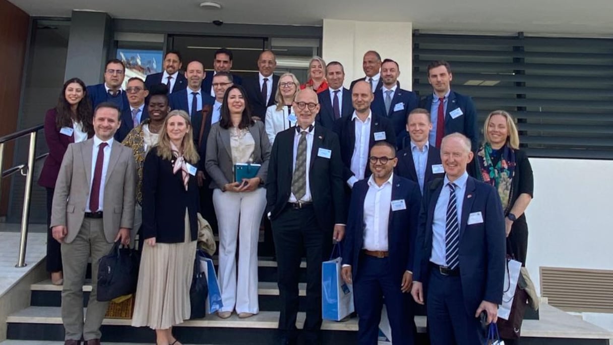 La délégation suédoise en visite à l'Office des changes.