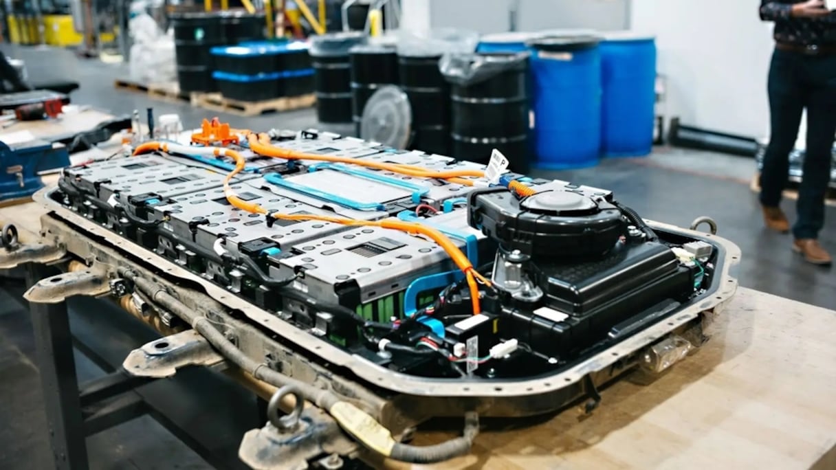 Batterie de voiture électrique.