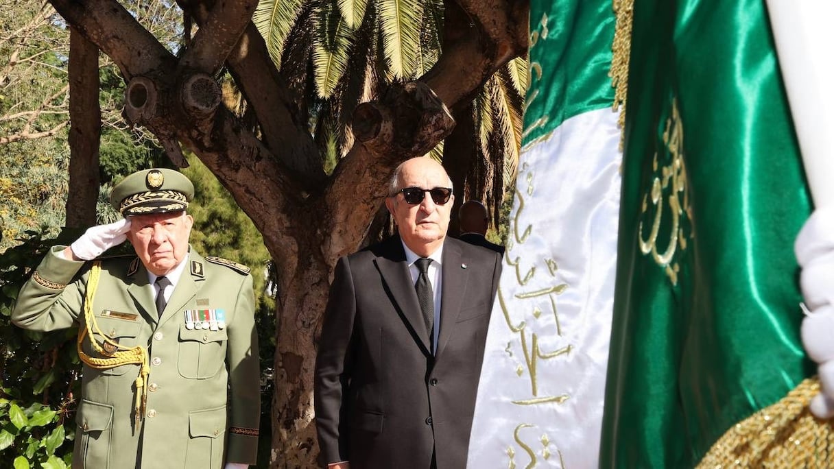 Le président algérien Abdelmadjid Tebboune et le chef de l'armée, Saïd Chengriha.