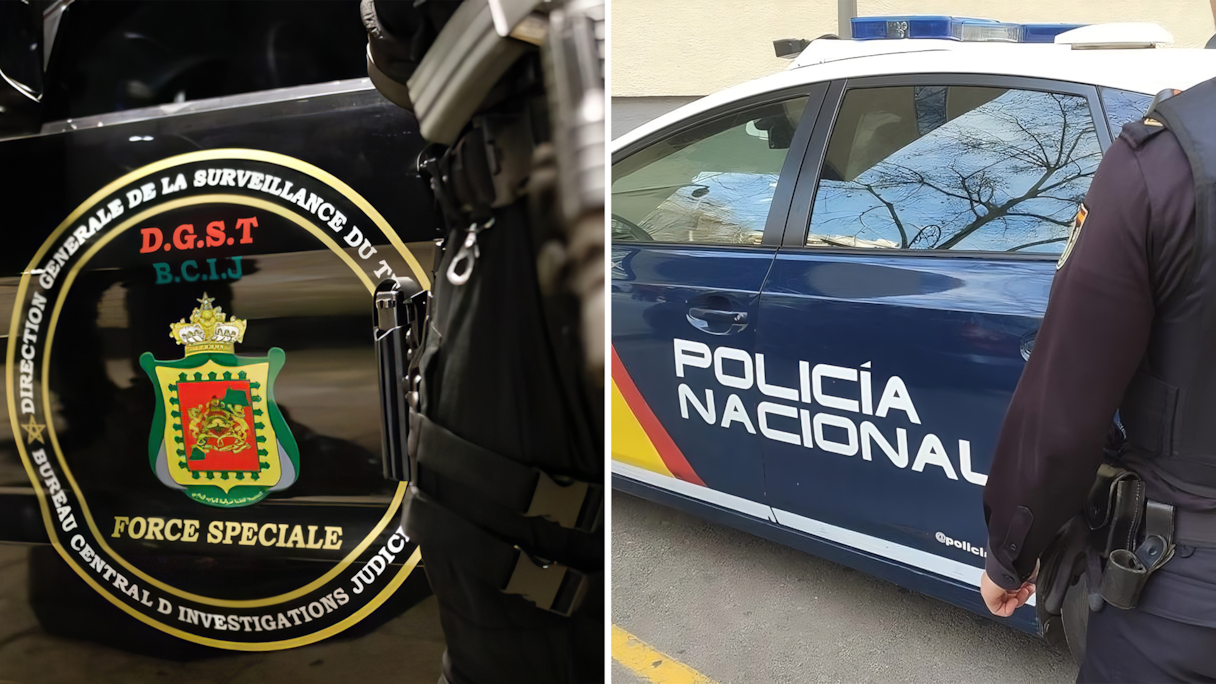 Deux voitures de la DGST marocaine et de la police nationale espagnole. (Le360)