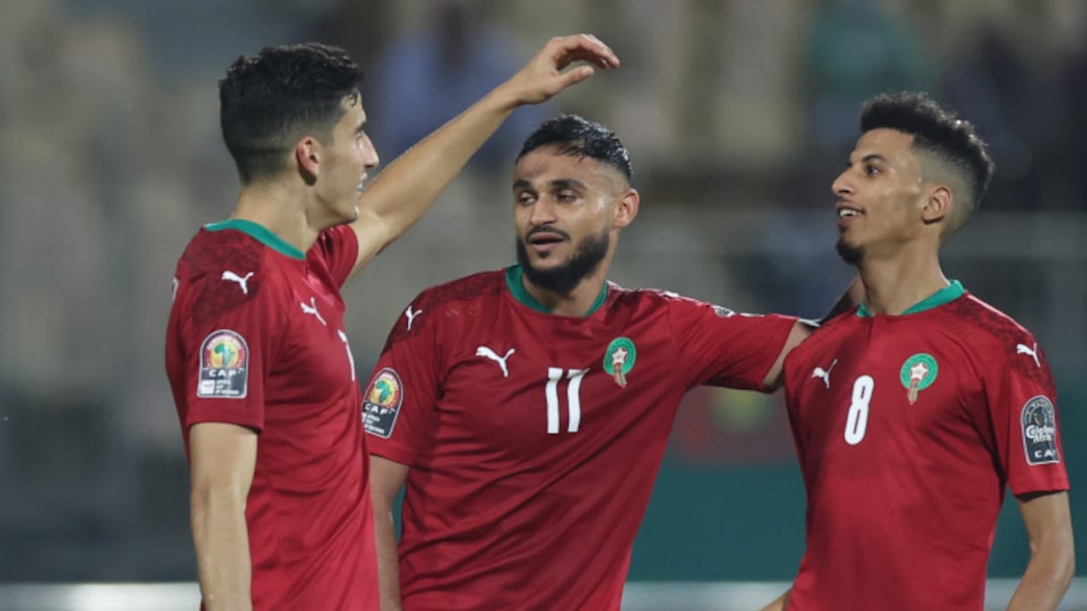 Nayef Aguerd, Soufiane Boufal et Azzedine Ounahi.