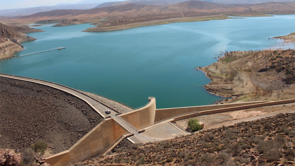 سد المسيرة (صورة يوم25/09/2023) نسبة الملء 2% بالمائة