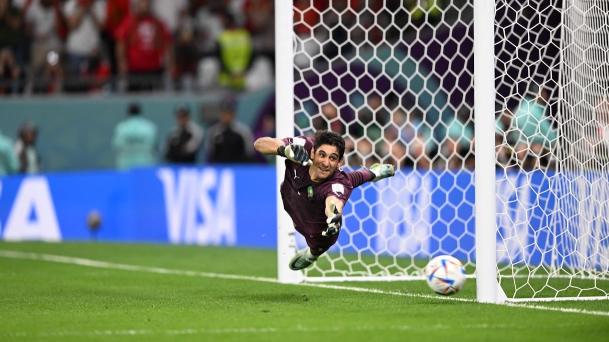Yassine Bounou, gardien des Lions de l'Atlas contre l'Espagne, le mardi 6 décembre 2022.