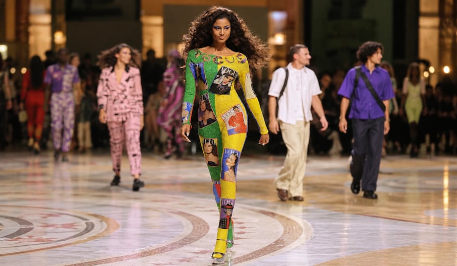 Imaam Hammam lors du défilé "Vogue World", à Milan, le 22 septembre 2026.