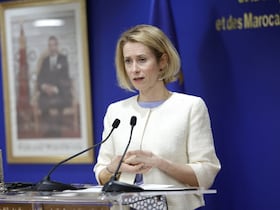 La Haute représentante de l’UE et vice-présidente de la Commission européenne (CE), Kaja Kallas, jeudi 16 avril 2026 à Rabat.